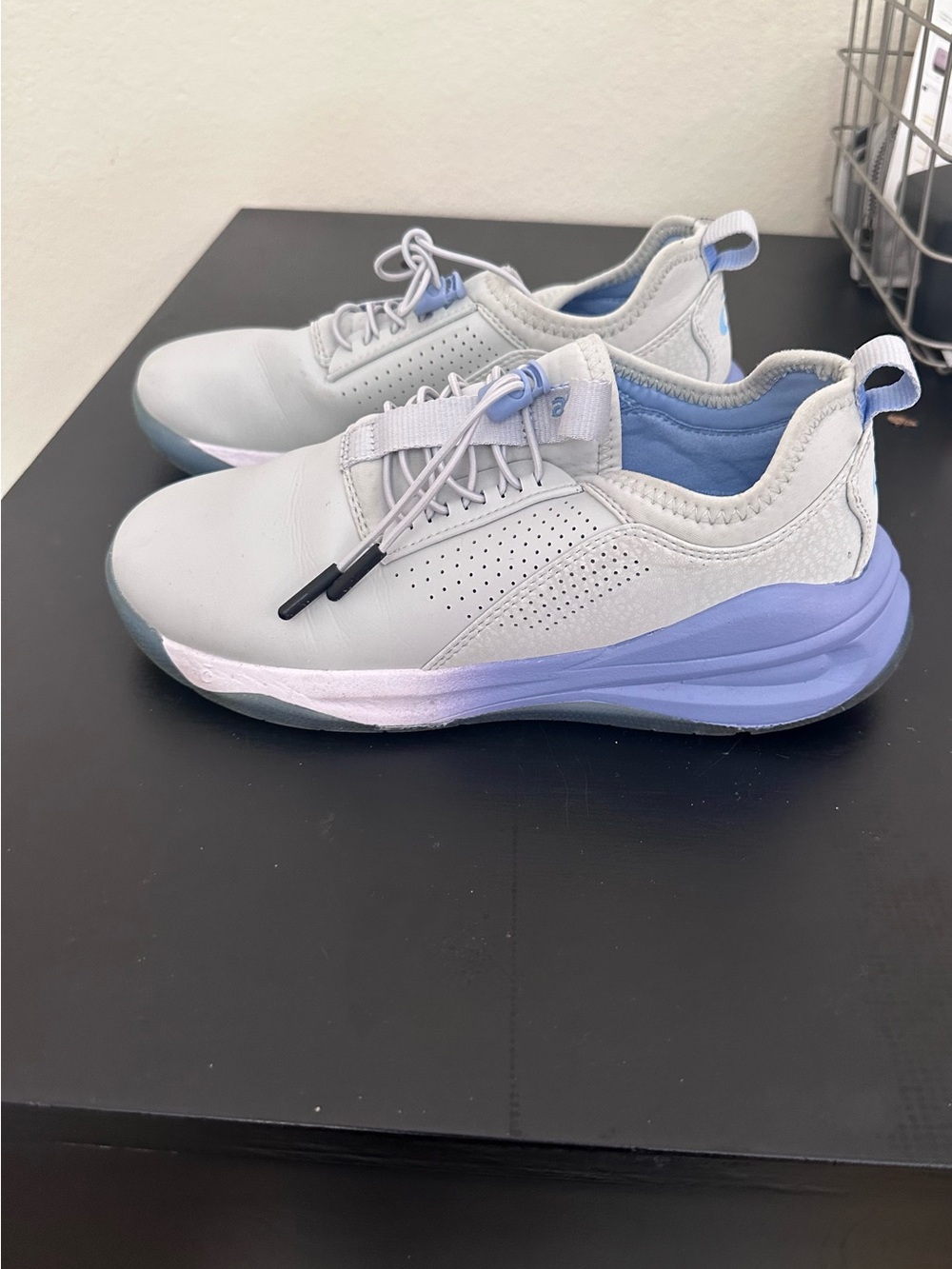 Light Gray and Lavender Women's Slip-On Sneakers
